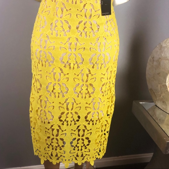 Banana Republic Yellow Lace Skirt - Picture 6 of 8